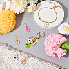 Alloy Enamel Flower with Yin Yang Charm Locking Stitch Markers HJEW-PH01723-5