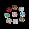 Spray Painted Transparent Glass Beads GLAA-D006-06-2