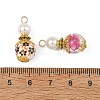 Printed Handmade Porcelain Pendants PALLOY-JF05931-3