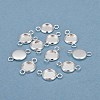 201 Stainless Steel Cabochon Connector Settings STAS-F191-15S-A-1
