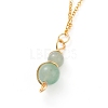 Natural Green Aventurine Pendant Necklace & Dangle Earrings Jewelry Sets SJEW-JS01060-04-3