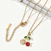 Brass & Cubic Zirconia Pendant Necklaces SA-CBA7E55-03G-02-2