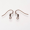 Brass French Earring Hooks KK-Q366-RC-NF-1