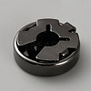 Flat Round Brass Button Covers Settings KK-WH0079-193A-B-2