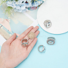 4Pcs 4 Style Crystal Interchangeable Snap Stretch Rings Settings RJEW-DR0001-01-3