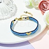 2Pcs 2 Colors Glass Seed Beaded Bracelet Sets BJEW-MZ00061-4