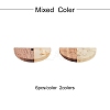 Transparent Resin & Walnut Wood Pendants RESI-CJ0001-46-3