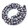 Handmade Evil Eye Lampwork Beads Strands LAMP-WH0006-05F-2