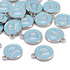 Platinum Plated Alloy Enamel Charms X-ENAM-S118-04D-P-4