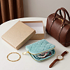 Rhombus Textured Velvet Jewelry Storage Zipper Pouches for Earrings Rings Bracelets Necklaces ABAG-WH0085-012A-4