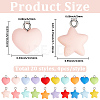80Pcs 2 Styles Opaque Resin Charms RESI-SC0006-71-2