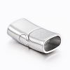 Smooth 304 Stainless Steel Magnetic Clasps with Glue-in Ends STAS-H402-29P-2