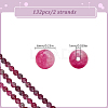 2 Strands Natural Jade Imitation Watermelon Tourmaline Beads Strands G-HY0002-03-2