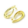 Brass Stud Earrings EJEW-C072-03G-2