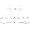 Tarnish Resistant 304 Stainless Steel Textured Horse Eye Link Chains CHS-I020-01B-P-2