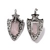Natural Rose Quartz Faceted Big Pendants G-L524-03AS-08-2