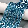 Transparent Electroplate Glass Beads Strands LS-EGLA-A039-T2mm-B01-4