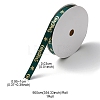 Flat Christmas Theme Polyester Satin Ribbon OCOR-YWC0001-01B-03-4