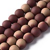 Spray Painted Non-magnetic Synthetic Hematite Beads Strands G-N337-01D-1
