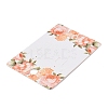 Rectangle Floral Paper Jewelry Display Cards with Hanging Hole CDIS-C004-08D-3