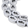 Electroplated Synthetic Non-magnetic Hematite Beads Strands G-K375-C01-02-2