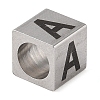 Tarnish Resistant 201 Stainless Steel European Beads STAS-M058-01A-P-2