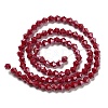 Opaque Solid Color Electroplate Glass Beads Strands LS-GLAA-F029-P4mm-C01-2