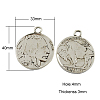 Tibetan Style Alloy Coin Pendants TIBEP-GC001-AS-NR-1