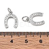 CZ Brass Micro Pave Cubic Zirconia Horse Shoe Charms ZIRC-L018-13P-3