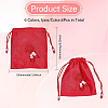 6Pcs 6 Colors Rectangle Cloth Packing Pouches ABAG-CA0001-15-2