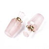 Faceted Natural Rose Quartz Pendants LS-G-T131-14G-3