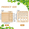 4Pcs 2 Style Wood Knitting Gauge Rulers DIY-BC0009-31-2