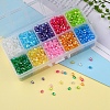 AB Color Plated Eco-Friendly Transparent Acrylic Beads TACR-CJ0001-13-6