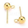 304 Stainless Steel Ball Post Stud Earring Findings X-STAS-Z035-02G-E-2