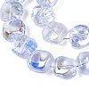 Electroplate Transparent Glass Beads Strands EGLA-N057-02A-01-3