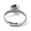 Tarnish Resistant Adjustable 304 Stainless Steel Finger Rings Components STAS-E163-97P-7