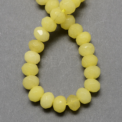 Natural White Jade Bead Strands G-R171-2x3mm-M-1