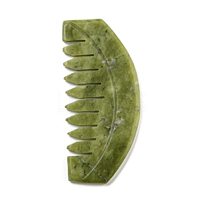 Natural Xiuyan Jade Massage Combs LS-AJEW-K045-01A-1