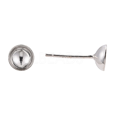 925 Sterling Silver Ear Stud Findings STER-K167-043D-S-1
