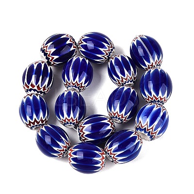 Handmade Millefiori Glass Barrel Beads LS-LA-N002-19A-1