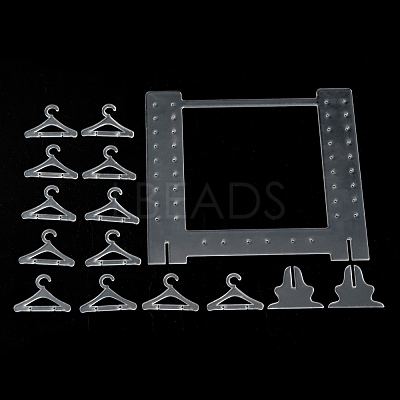 Transparent Acrylic Earring Display Stands EDIS-WH0016-005-1