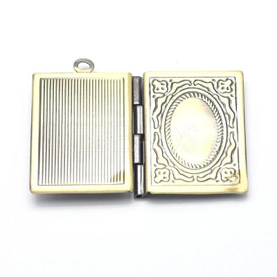 Brass Locket Pendants KK-F717-39AB-NR-1