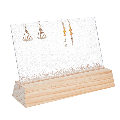 Wood Brooch Storage Holder ODIS-WH0038-129-1