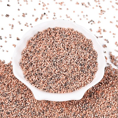 Spray Painted Picasso Cylinder Glass Seed Beads GLAA-T028-12A-04-1
