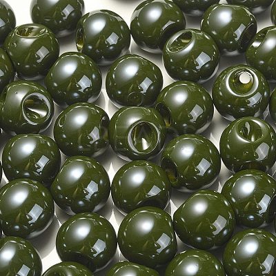 Opaque Acrylic Beads OACR-G012-01G-1