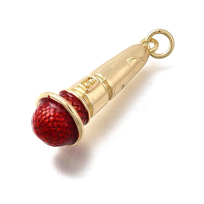 Brass Enamel Pendants KK-Z125-14G-04-1