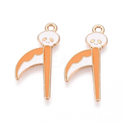 Halloween Theme Alloy Enamel Pendants ENAM-T022-54G-09-1