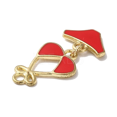 Golden Tone Alloy Enamel Pendants ENAM-O052-01G-01-1