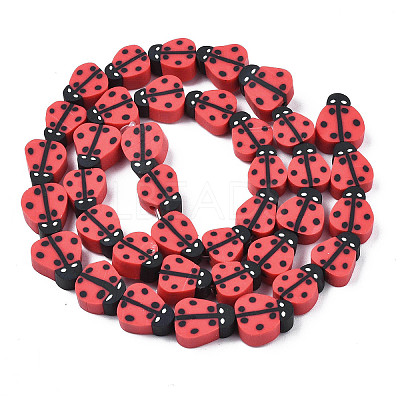 Handmade Polymer Clay Bead Strands X-CLAY-N011-43B-07-1