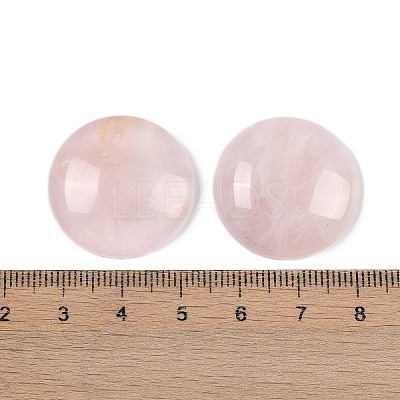 Natural Rose Quartz Cabochons G-H1596-FR-25mm-24-1